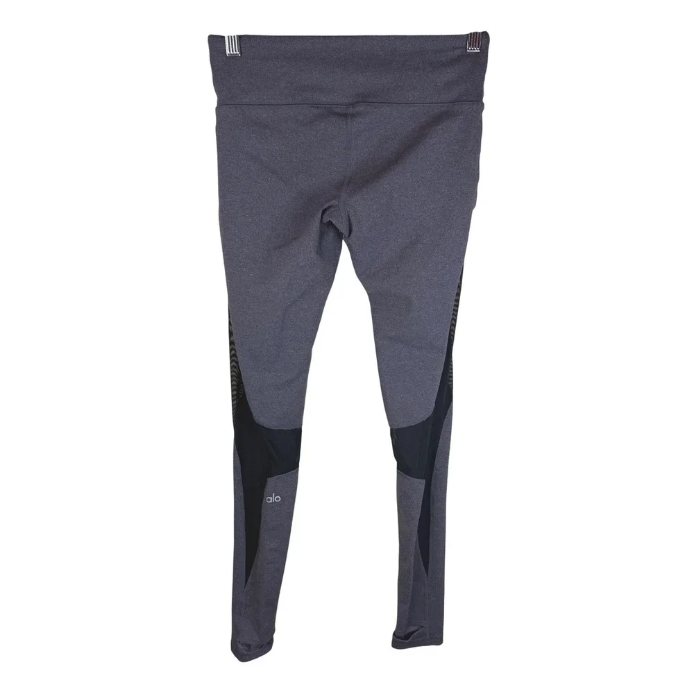 Alo Yoga Womens Coast Legging High-Waist Stirrup Mesh Heather Gray‎ Size SM
